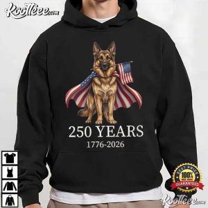 German Shepherd American Flag 250 Years Patriotic Dog Lovers T Shirt (4)