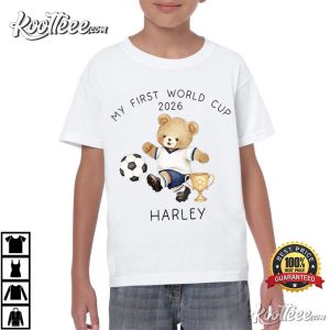 My First World Cup 2026 Personalised Football Teddy T Shirt (1)