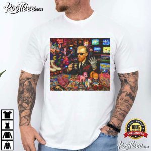 Neon Game Collage Graphic Whimsical Streetwear Art Retro T Shirt (1)