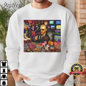 Neon Game Collage Graphic Whimsical Streetwear Art Retro T Shirt (3)