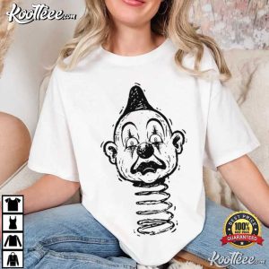 Creepy Clown Vintage Horror Weirdcore Art Halloween T Shirt (4)