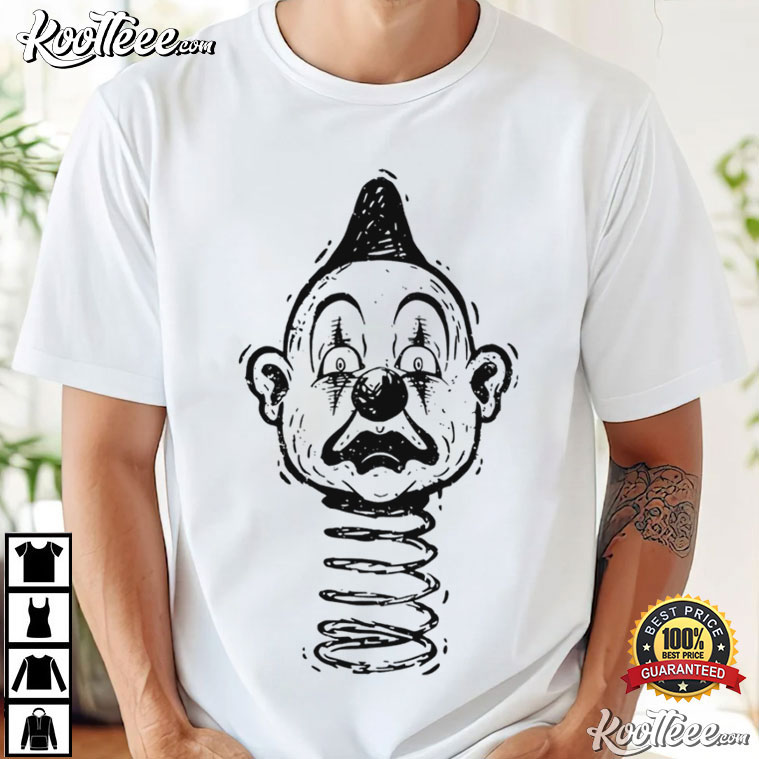 Creepy Clown Vintage Horror Weirdcore Art Halloween T-Shirt