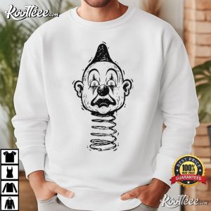 Creepy Clown Vintage Horror Weirdcore Art Halloween T Shirt (2)