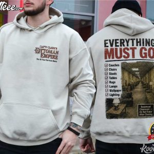 Cap'n Clark's Ottoman Empire Everything Must Go Creepy Furniture Store T Shirt (3)