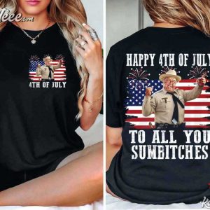 Smokey And The Bandit Movie Happy 4th Of July To All You Sumbitches T Shirt (4)
