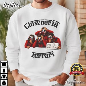Clowneria Ferrari Clown Quartet Funny T-Shirt Clowneria Ferrari Clown Quartet Funny T Shirt (2)