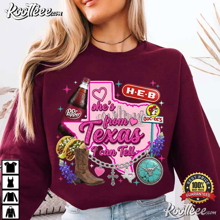 She's From Texas Country Southern Chic 4th Of July Party T-Shirt She's From Texas Country Southern Chic 4th Of July Party T-Shirt