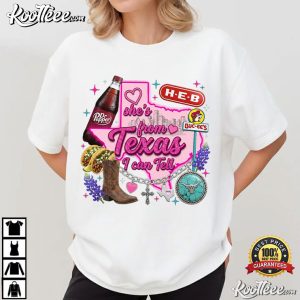 She's From Texas Country Southern Chic 4th Of July Party T Shirt (3)