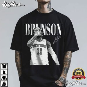 New York Knicks Jalen Brunson Basketball Vintage Sports T-Shirt