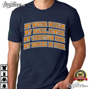 My Mayor Muslim My Bagel Jewish My Christian Fashion My Team In Four T-Shirt My Mayor Muslim My Bagel Jewish My Christian Fashion My Team In Four T Shirt (2)