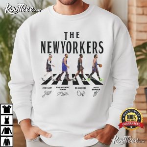 New York Basketball Walking Signatures Fan Merch T Shirt (4)