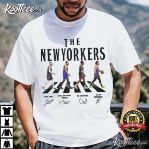 New York Basketball Walking Signatures Fan Merch T Shirt (1)
