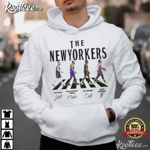 New York Basketball Walking Signatures Fan Merch T Shirt (3)