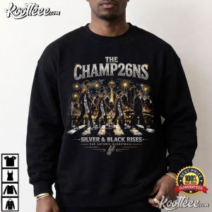 San Antonio Basketball Champions Silver And Black Rises Fan T Shirt (2)
