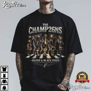 San Antonio Basketball Champions Silver And Black Rises Fan T Shirt (3)