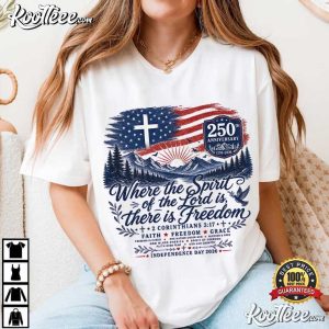 Where The Spirit Of The Lord Is Freedom American Flag Christian USA T Shirt (4)