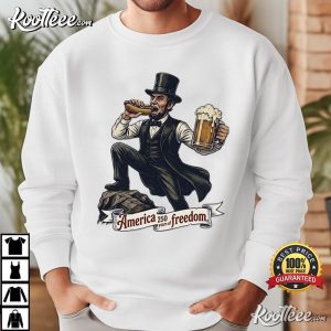Abraham Lincoln Freedom Wieners America 250th Patriotic T-Shirt Abraham Lincoln Freedom Wieners America 250th Patriotic T Shirt (3)