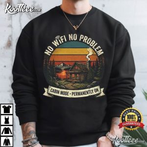 No Wifi No Problem Vintage Off Grid Cabin T-Shirt No Wifi No Problem Vintage Off Grid Cabin T Shirt (1)
