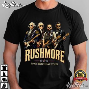 Patriotic Mount Rushmore 250th Birthday Tour Rockstar Graphic T Shirt (4)