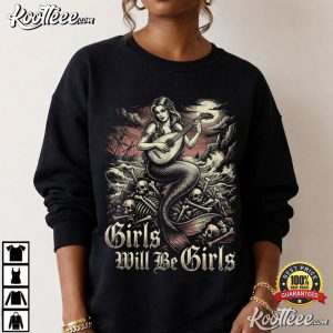 Siren Mermaid Girls Will Be Girls Vintage T Shirt (2)