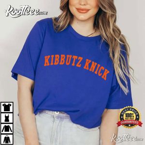 Kibbutz Knick Blue Orange Jewish Basketball T Shirt (1)