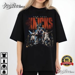 New York Knicks Black Knockout Halftone Home Turf T Shirt (1)
