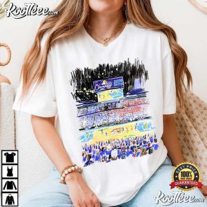 Oklahoma City Thunder Indiana Pacers Stadium Art T Shirt (4)