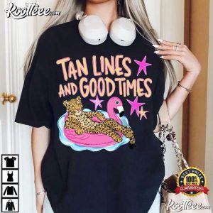 Tan Lines And Good Times Leopard On Flamingo Float T Shirt (4)