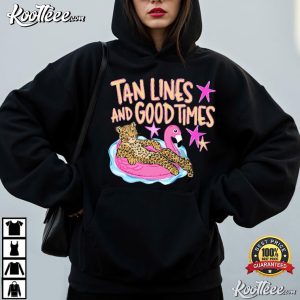 Tan Lines And Good Times Leopard On Flamingo Float T Shirt (1)