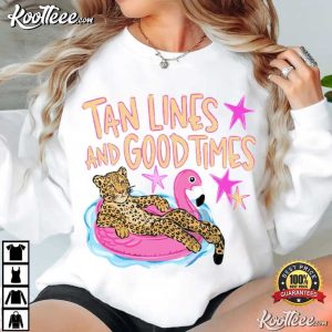 Tan Lines And Good Times Leopard On Flamingo Float T Shirt (2)