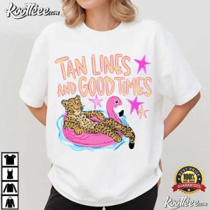 Tan Lines And Good Times Leopard On Flamingo Float T Shirt (3)