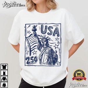 USA 250 Statue Of Liberty USA 4th Of July T Shirt (1)