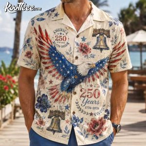 USA Patriotic Eagle 250 Years Of Freedom Hawaiian Shirt