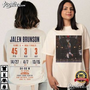 Jalen Brunson 45 Points Game 5 NBA Finals Stats T Shirt (1)