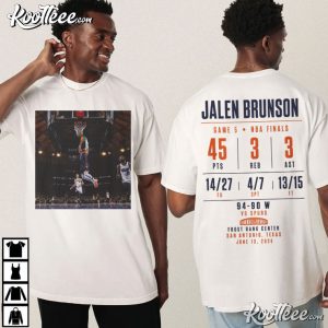 Jalen Brunson 45 Points Game 5 NBA Finals Stats T-Shirt Jalen Brunson 45 Points Game 5 NBA Finals Stats T Shirt (3)