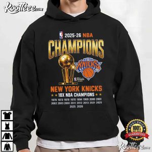 New York Knicks Champions Trophy 18X NBA 2026 T Shirt (2)