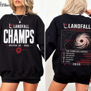 Landfall Champs Hurricane Raleigh 2026 Storm T Shirt (3)