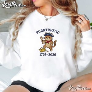 Purrtriotic Cat 1776 2026 Patriotic 4th Of July Embroidered Sweatshirt (1)