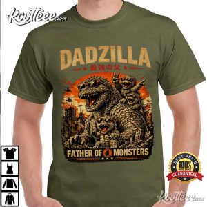 Dadzilla Retro Father Of Monsters Father's Day Gift T Shirt (1)