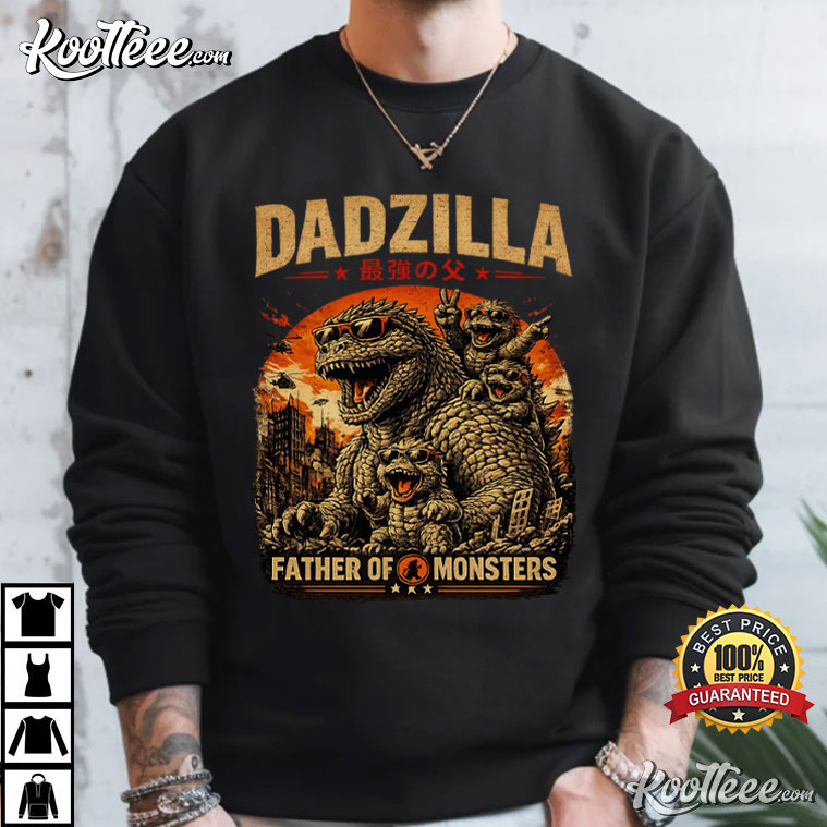 Dadzilla Retro Father Of Monsters Father's Day Gift T-Shirt Dadzilla Retro Father Of Monsters Father's Day Gift T-Shirt