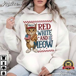 Red White And Meow Funny Patriotic Vintage 4th Of July T-Shirt Red White And Meow Funny Patriotic Vintage 4th Of July T Shirt (1)