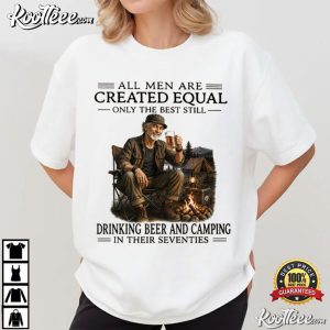 Camping Beer All Men Are Created Equal T Shirt (4)