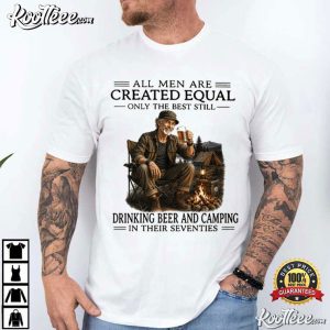 Camping Beer All Men Are Created Equal T Shirt (1)