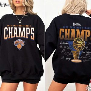 New York Knicks 2026 NBA Champions Trophy Signature T Shirt (1)