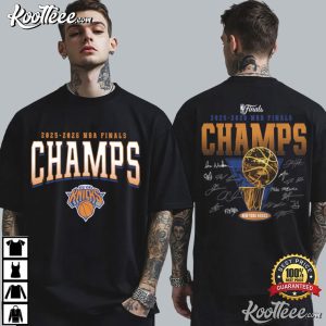 New York Knicks 2026 NBA Champions Trophy Signature T Shirt (3)