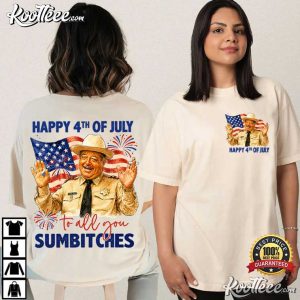 Smokey And The Bandit Happy 4th Of July To All You Sumbitches Patriotic T Shirt (1)