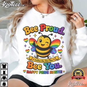 Bee Proud Bee You Pride Cute Rainbow Bumble Bee LGBTQ T Shirt (2)