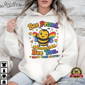 Bee Proud Bee You Pride Cute Rainbow Bumble Bee LGBTQ T Shirt (3)