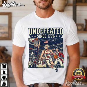 Undefeated Since 1776 Basketball USA 4th Of July Patriotic T Shirt (1)