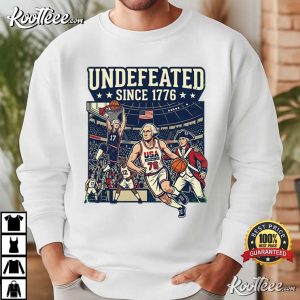 Undefeated Since 1776 Basketball USA 4th Of July Patriotic T Shirt (3)